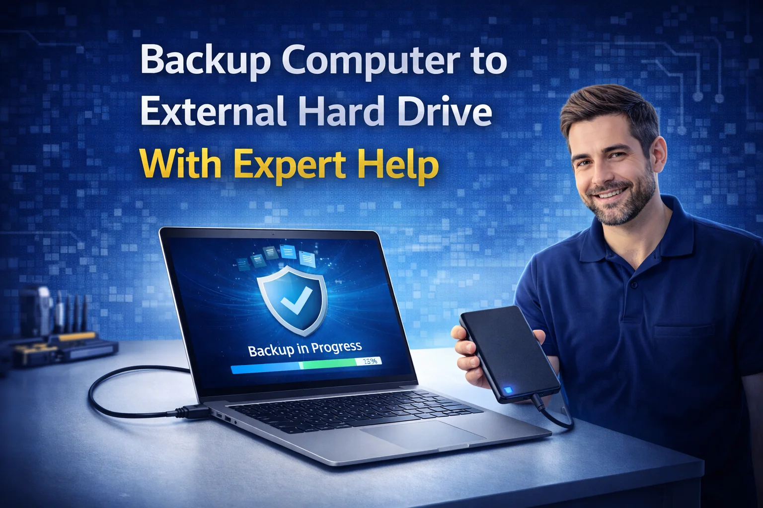 Backup Computer to External Hard Drive With Expert Help